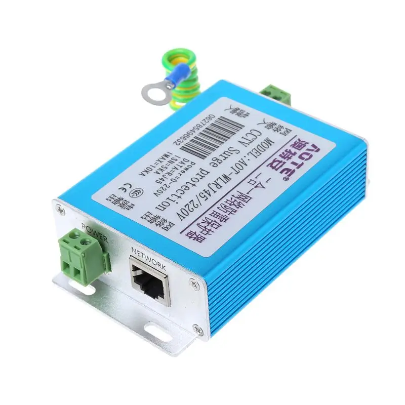 

Ethernet Network Power RJ45 Surge Protector Lightning Arrester Switch Camera SPD