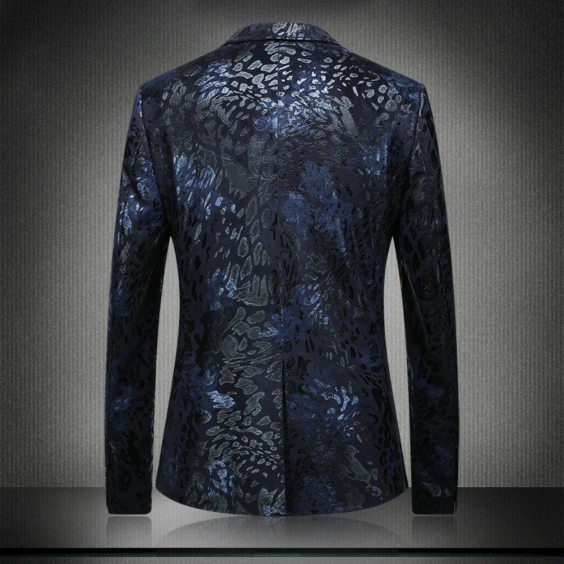 Mariage red Veste Conception Blazer Élégant Élégante Robe Hommes Vintage De Masculino Floral Blue Blaser Manteau Dernières ZBnqfzw
