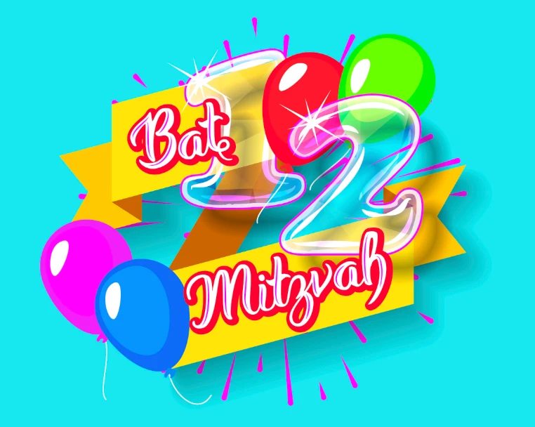 

7x5FT 2 Style 12 Year Old Bat Mitzvah Celebration Party Custom Photo Background Studio Backdrops Vinyl 220cm x 150cm