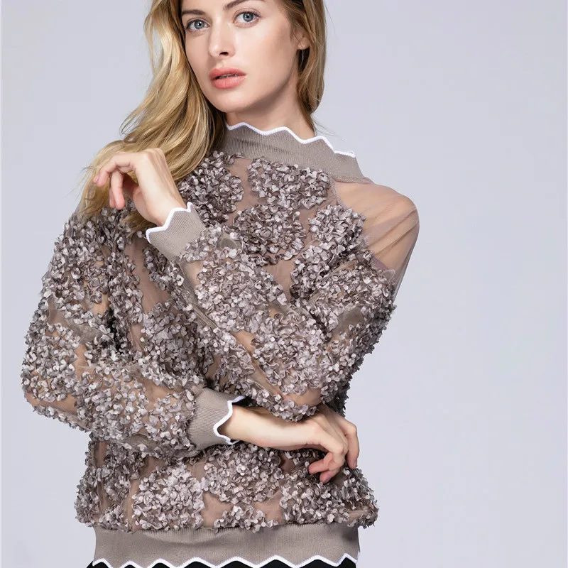 

Fashion women tops and blouses 2018 long sleeve sexy hollow lace women blouse shirt top female blusa feminina shirt women D431