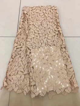 

NEW African Lace Fabric 2020 High Quality fuchsia Lace Beaded Lace Fabric Sewing Applique Indian Fabrics For Dress Wedding