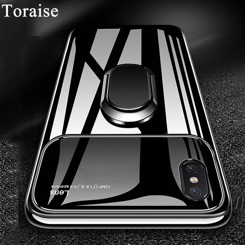 

Toraise For iPhone XS Max Case Slim Hard PC Car Holder Case for iPhone XR X Phone Cover for iPhone 7 7Plus 8 Plus 6s 6 Plus capa