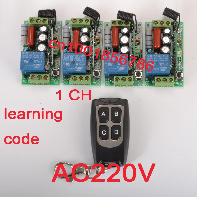 

220V 1CH RF Wireless Remote Switch Receiver&Transmitter Light Lamp LED SMD ON OFF Switch10A Relay Momenrary Toggle 315/433.92
