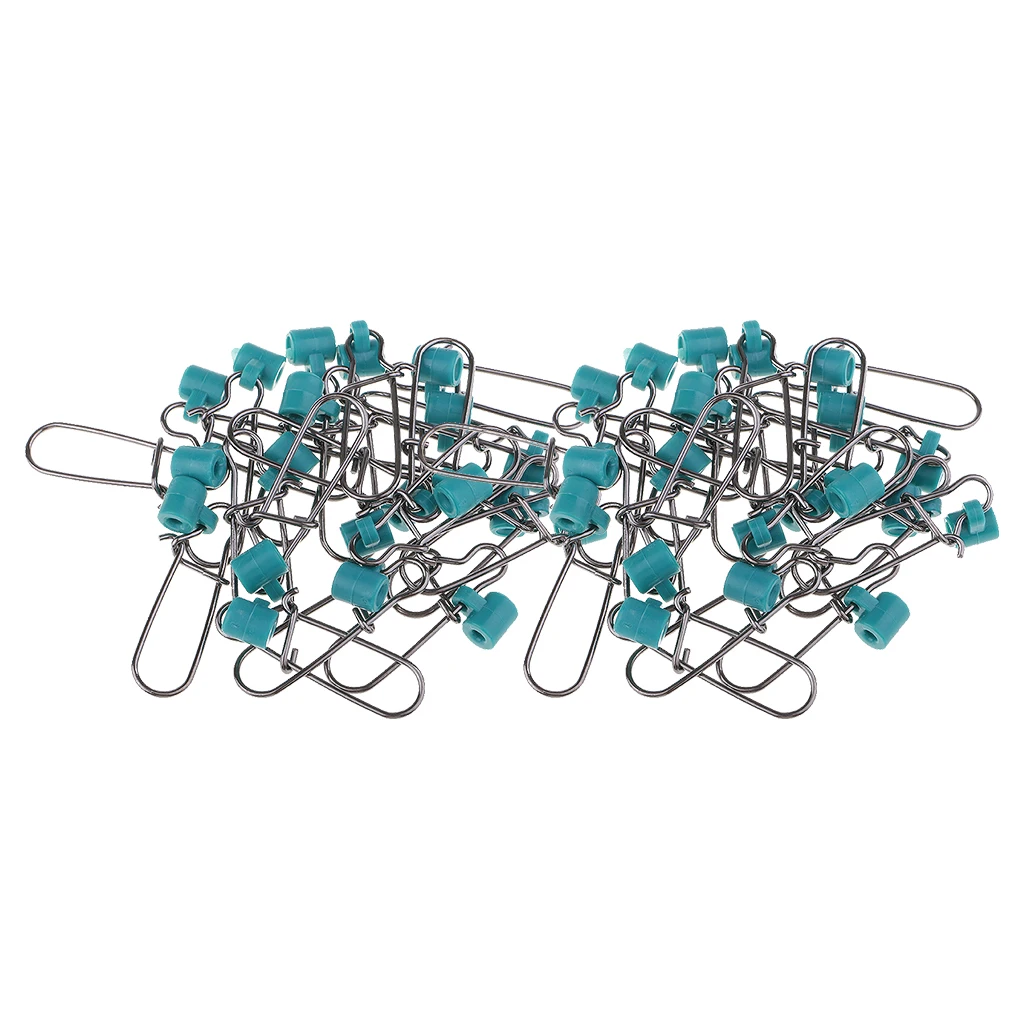 40pcs High-strength Fishing Line Sinker Slider Slides Hook Snap for Fish Finder