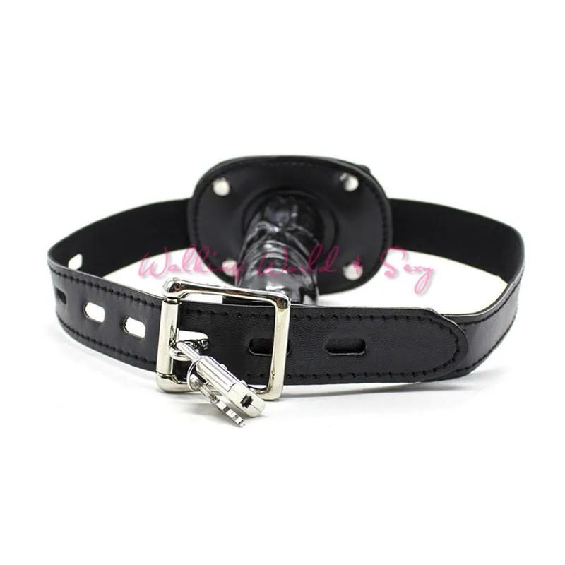 Adult Game Silicone Dildo Gag Oral Sex Penis Mouth Plug Penis Gag With Locking Buckles Leather Bondage Sex Products For Couples (6)