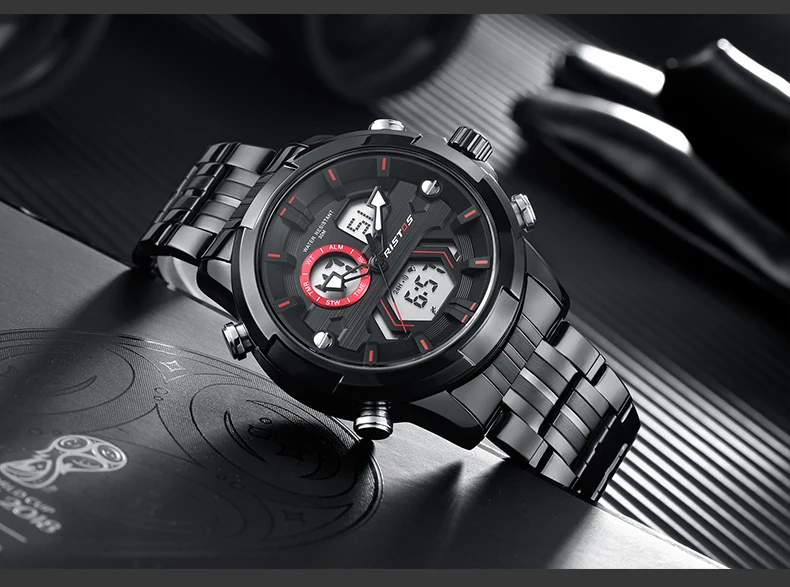 RISTOS Мужские Цифровые Аналоговые наручные часы модные часы Relojes Masculino Hombre многофункциональные мужские спортивные часы с хронографом Новинка 9359