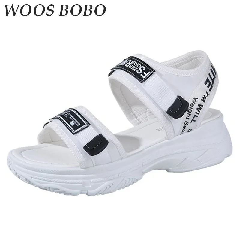 

BOBO Shoes Woman Brand Summer Casual Fashion Flat Sandals Breathable Soft Open Toed Super Light Walking Girl Concise Lazy 2019