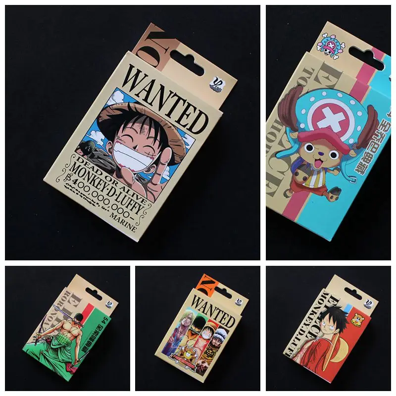 

ZTZ102-1 54 Pieces / One Set Of Playing Cards Anime Roronoa Zoro Chopper One Piece Poker Card Poster Set Series Collection Card
