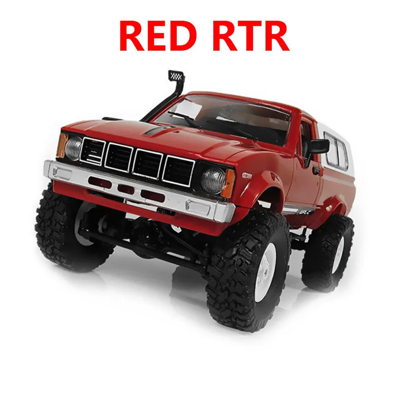 RC WPL C24 C-24 автомобиль 1:16 4WD радио управление внедорожный мини-автомобиль комплект RTR Рок Гусеничный электрический багги передвижная машина детские Машинки Игрушки - Цвет: RED RTR