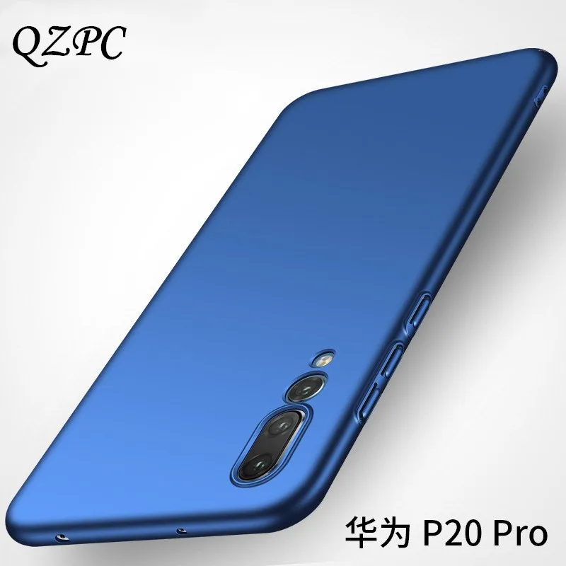 

QZPC Luxury Slim Hard Plastic Phone Case For Huawei P20 For Huawei P20 Pro Case Cover Protection Black Hard Plastic