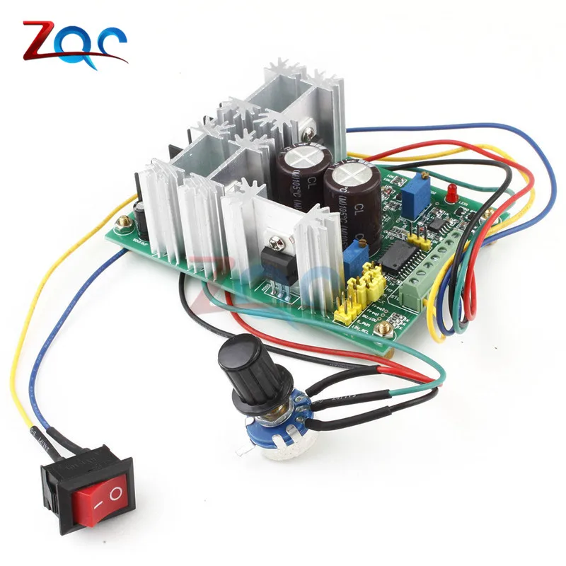 

Reversible DC 10-60V PWM Motor Speed Controller Driver Soft Start Governor Motor H-Bridge 10V-60V Module 12V-48V 24V 36V 15A