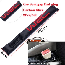 Лучшая цена, модифицированные автомобильные аксессуары, 2 шт., углеродное волокно, зазоры для сидений, Заглушка для WRC, логотип, ревайс, вставки, защитная обивка для toyota