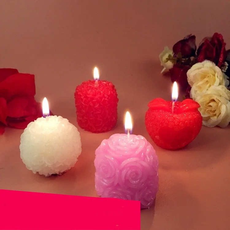 New Creative Scented Birthday Weddings Candles Colorful Flowert