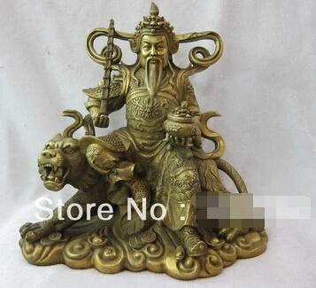 

Free Shipping Free Shipping 0 Tibet Tibetan Buddhism bronze Riding a tiger Mammon Gongming Zhao buddha statues