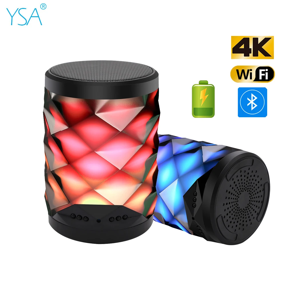 

HD 4K/1080P Mini Home WiFi Camera Wireless Speaker 3 in 1 Multifunction Security Surveillance Camera IR Night Vision Lamp Cam