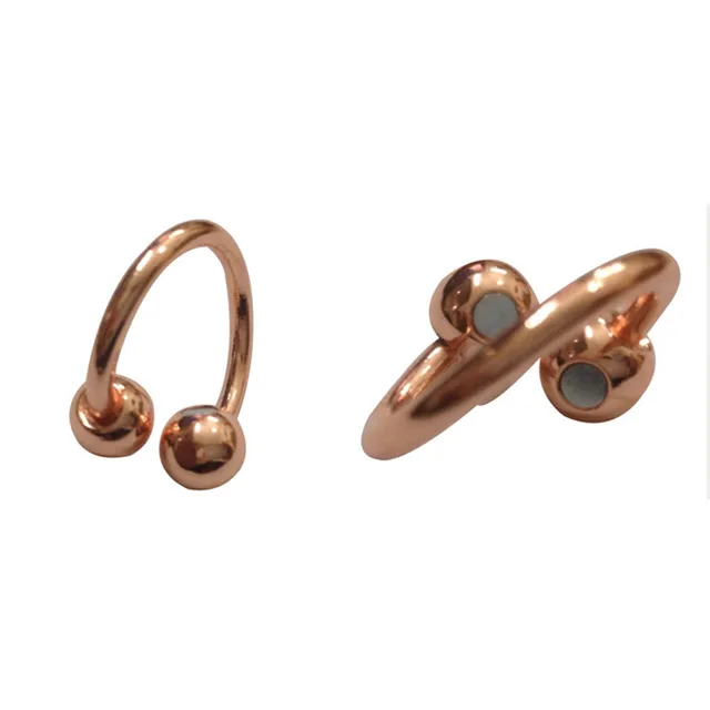 Men Women Vintage Rose Gold Color Pure Copper Magnetic ...