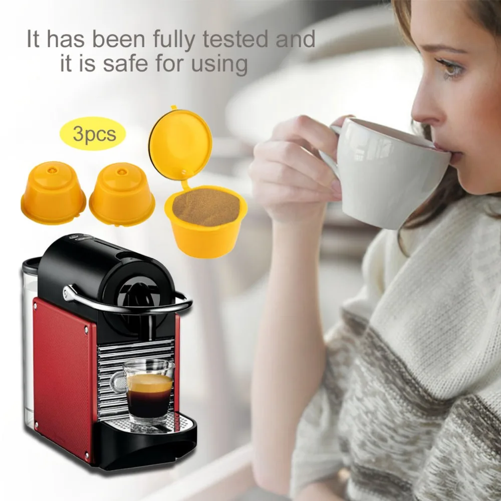 3 шт./компл. многоразовые капсулы чашки кофе фильтры корзины кухня многоразового Профессиональный машинами для фильтра чашки инструмент