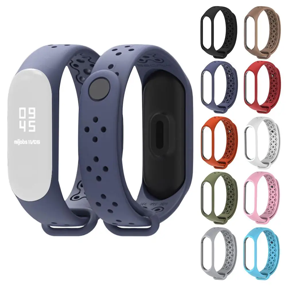1 шт. горячая Распродажа силиконовый сменный ремешок для часов Mi Band 3 4 смарт