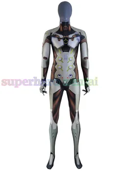 

New Game Genji Cosplay Costume 3D Printing Spandex Male Superhero Zentai body suit For Male/Female/Kids Can Custom Made