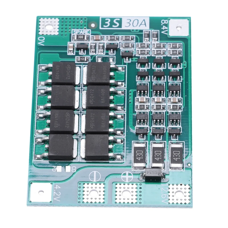3S 30A Bms плата баланс тока 11,1 В 12,6 в 18650 литиевая батарея Защитная плата с