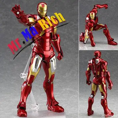 

Figma 217 Movie Iron Man Mark 7 The Avengers Marvel Hero Doll Figurine Pvc Figure Resin Collection Model Toy Gifts