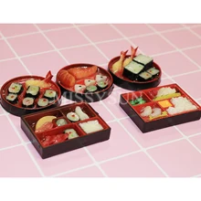 2PCS1/6 Масштаб миниатюрный Японский Суши рис ролл для кукольного домика Декор ролевые продукты для blyth Barbies bjd кукольный домик кухонные игрушки
