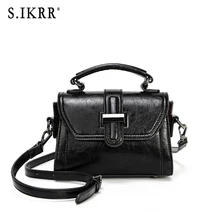 S.IKRR Women's Quality PU Leather Women bag Crocodile pattern Tote bag Lock Shoulder Messenger Bags fashion style women s tote bag with pu leather and crocodile print design