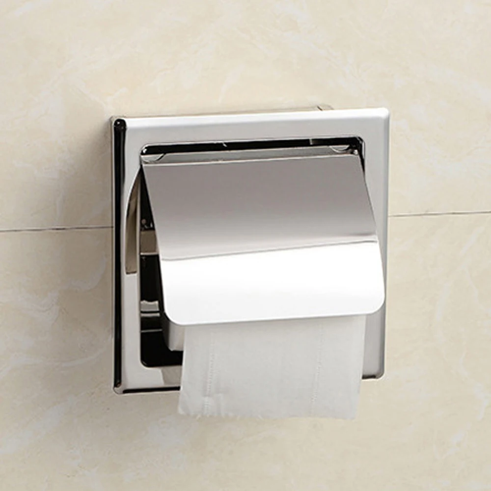 Bathroom Paper Tissue Box Stainless Steel Wall Mount Tissue Box