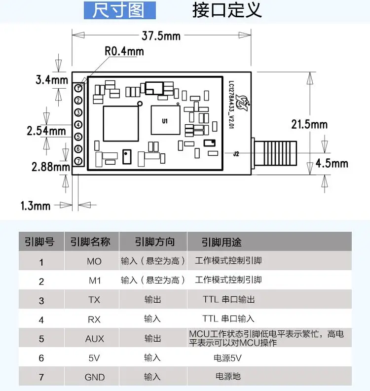 Линь core SX1278 беспроводной модуль, 433 м беспроводной последовательный модуль, LORA5000 метр UART интерфейс