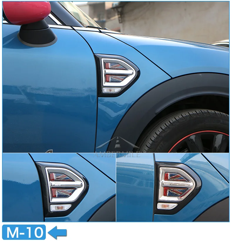 Car Side Plate Fender Stickers Section Decals Covers Decoration for Mini Cooper Countryman F60 Accessories Car Styling (12)