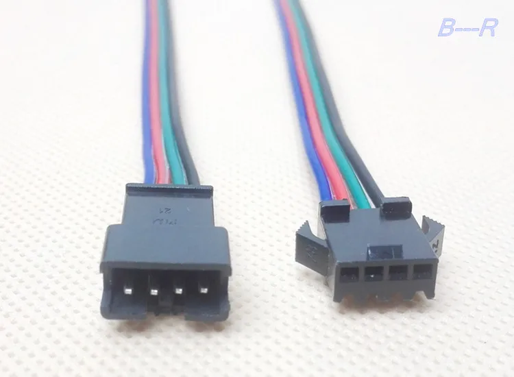 10 шт JST-SM 4-контактный(4 P) разъем пар(4 M& 4F); WS2801 LPD8806 адресуемых Ld