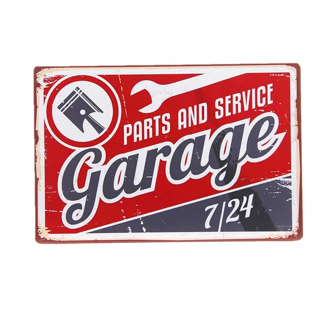 "Garage Rules" Винтаж из металла наклейки в ретро стиле домашний декор шик пап гаража стены металла Арт плакат 20*30 см