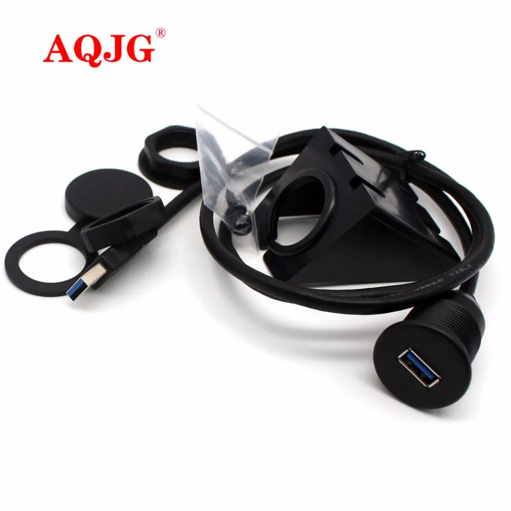 

Водонепроницаемый 1 метр USB 3,0 Dash флеш-крепление Удлинительный кабель для мужчин и женщин панель приборной панели для автомобиля лодки мотоцикла