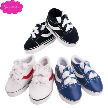 

14.5-inch Girls doll shoes fashionable 3 color sports shoes PU American newborn shoe Baby toys fit milo dolls x40