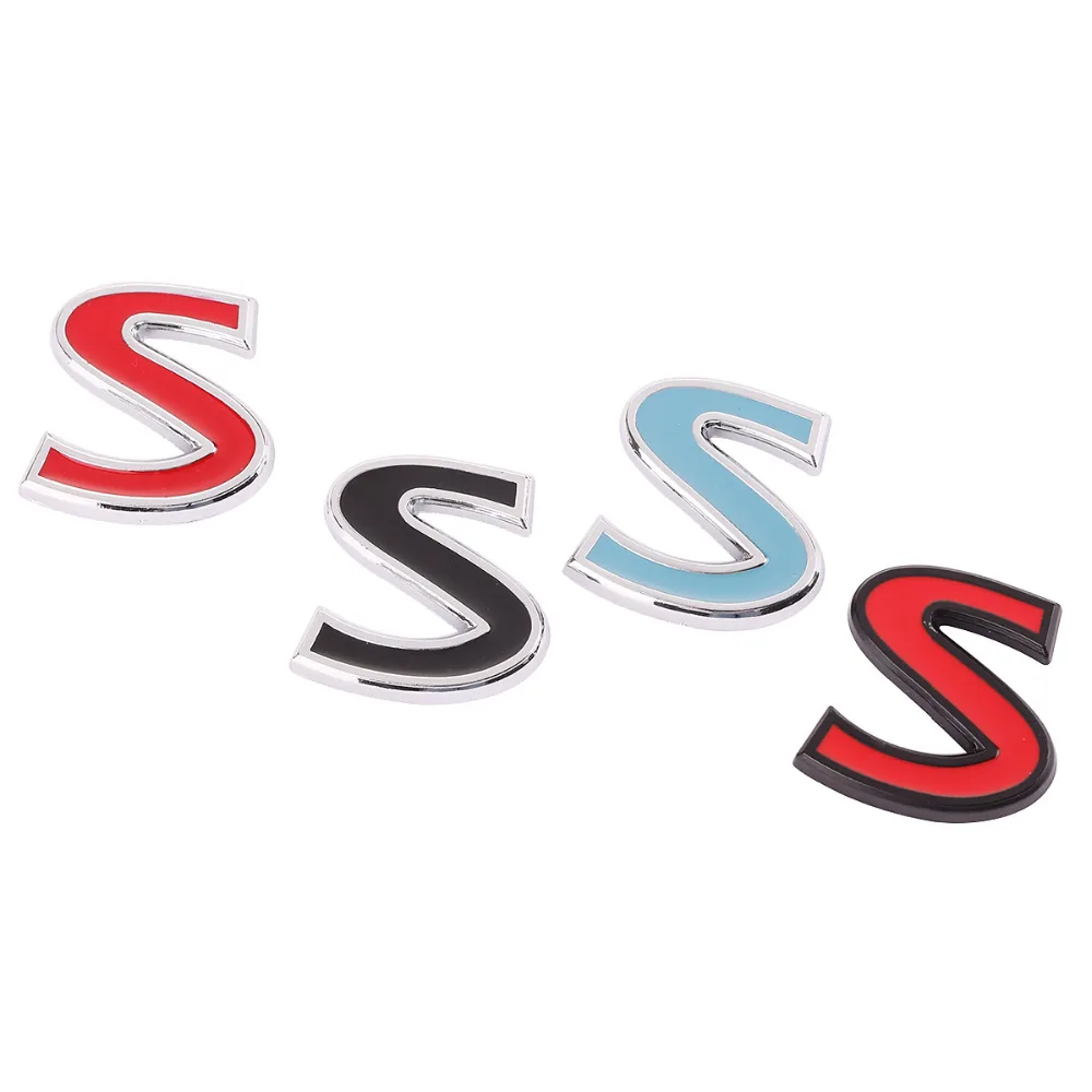 Metal Letter S Blue Red Car Auto Emblem Trunk Sticker Badge For Metal Letter S Blue Red Car Auto Emblem Trunk Sticker Badge For Infiniti Q50 Q50l G37 G25 Qx70 Fx35 Fx37 Styling In Stickers From Automobiles