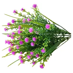 Большая распродажа 1 филиал небольшие искусственные растения Трава поддельные цветочный Пластик эвкалипта цветы для гостиницы Декор