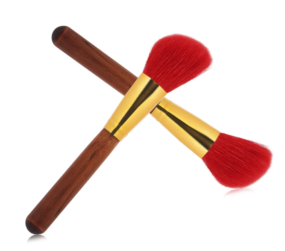 

1pcs Big Round Angled Natural Goat Hair Makeup Brush Power Blush Blusher Cosmetic Red Make Up Brush Face Tool