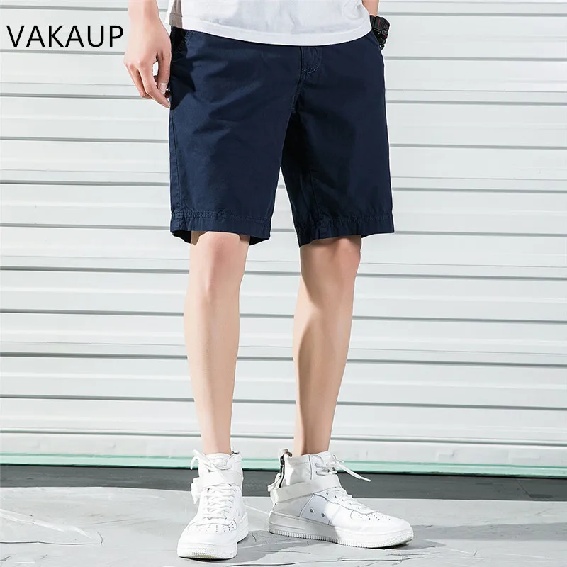 Новые мужские шорты кэжуал с летние хлопковые Повседневное открытый бренд шорты с застежкой "молния" по колено большой размер уличная Для мужчин s