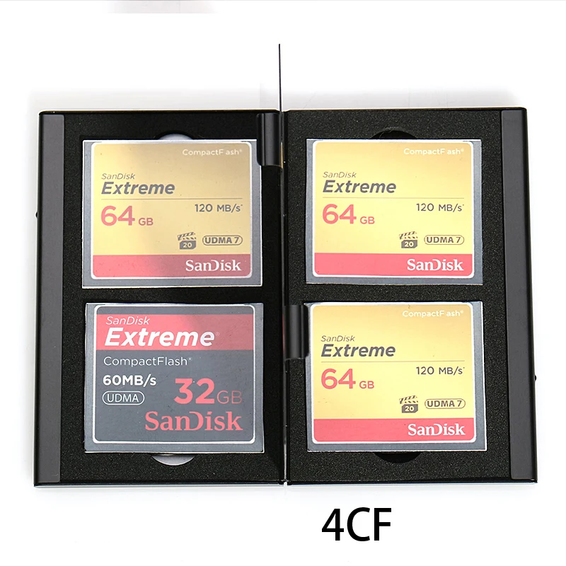 4 in 1 Aluminum Storage Box Bag Memory Card Case Holder Wallet Large Capacity For 4