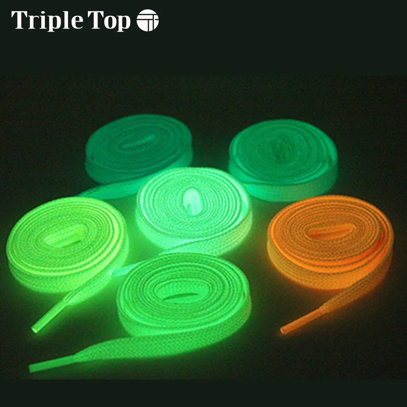 TripleTop флуоресцентные прочные Молодежные эластичные шнурки с повседневной обувью