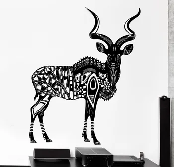 

Animal Series Wall Sticker Vinyl Art Design Antelope Wall Mural HomeRoom Art Decor Special Mural African Style Wallpaper D-239