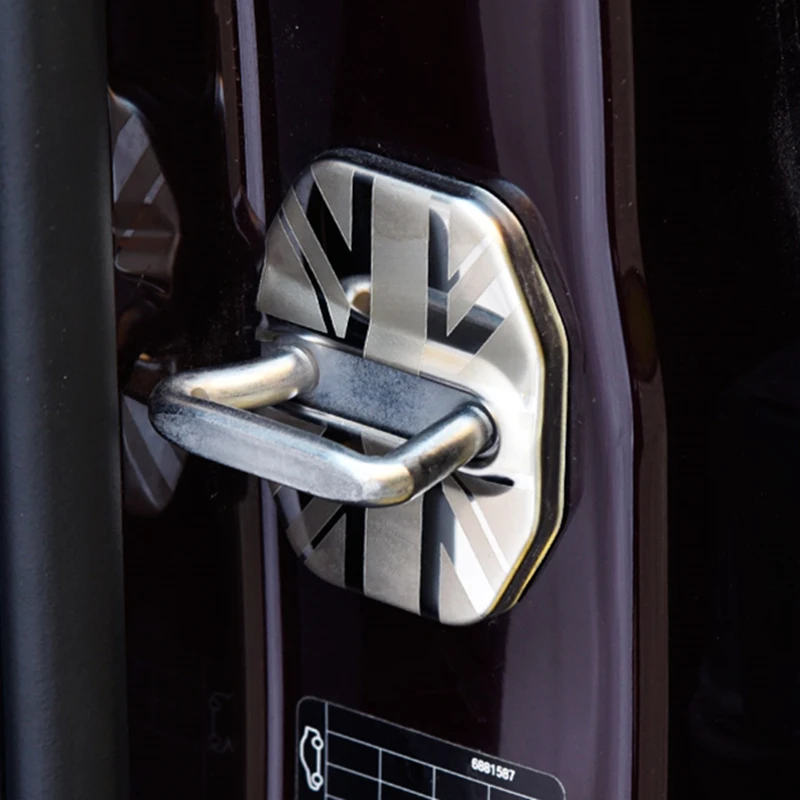 2 шт. крышка дверного замка из нержавеющей стали для BMW MINI F54 F55 F56 F57 F60 JCW декоративная Защитная крышка от ржавчины Автомобильная модификация
