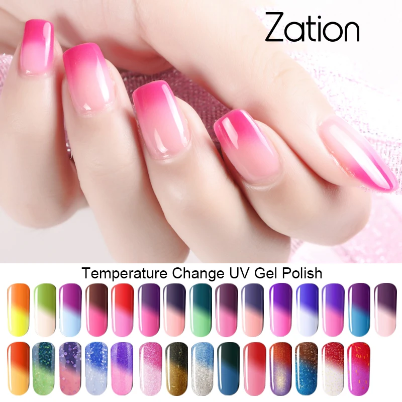 

Zation 7ML Gorgeous Color Change Gel UV Nail Polish Soak Off Temperature Change Color UV Gel Nail Varnish Thermo Nail Gel Polish