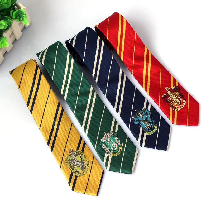 Галстук Gryffindor/Slytherin/Hufflepuff/Ravenclaw Галстуки Новая мода 4 цвета колледж Стиль серии подарок для мальчиков и девочек Школьный Галстук