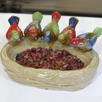 

Modern simple household creative small ceramic fruit dish sitting room porch key dish tea statues sculpture Home wedding dies