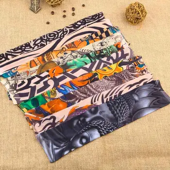 

1 Pc Nylon Stretchy Fake Temporary Tattoo Sleeves Design New Skin Proteive Body Arm Stockings Tatoos Cool Men Women Tattoo Arm