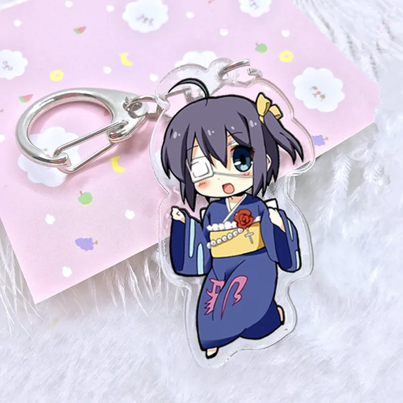 Лидер продаж chu ni byo брелок для ключей Takanashi Rikka мультяшный акриловый