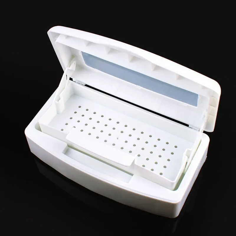 

Pro Nail Sterilizer Disinfection Box Salon Nail Nipper Tweezers Metal Tools Disinfector Sanitizer Box Nail Manicure Tool Storage