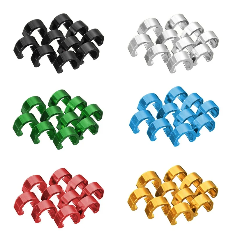 

10pcs/set MTB Road Bike Aluminum Alloy Bicycle C-Type Buckle Disc Brake Cable Frame e Organizer Line Pipe Clip
