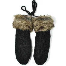 Новые двухслойные зимние ручные толстые теплые меховые модные Висячие шерстяные перчатки оптом подарок 3131